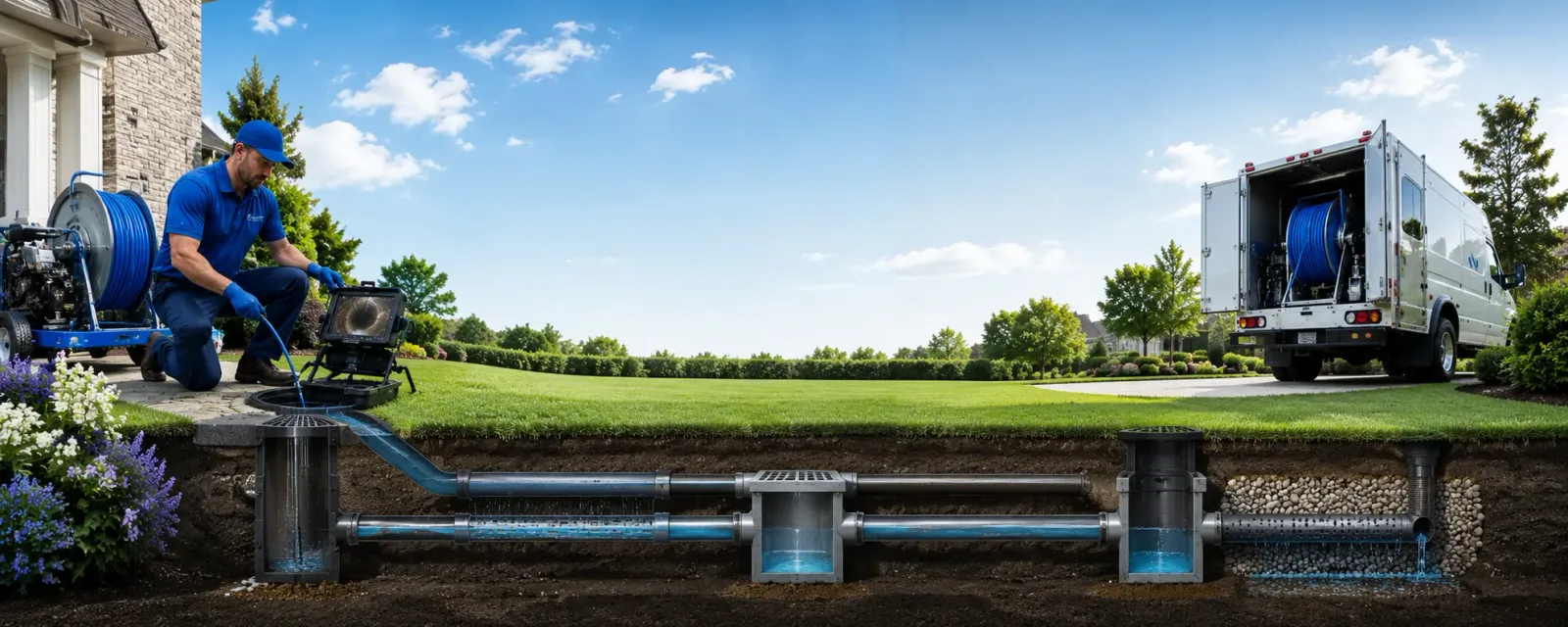 Outdoor drain cleaning information for Hague, NY